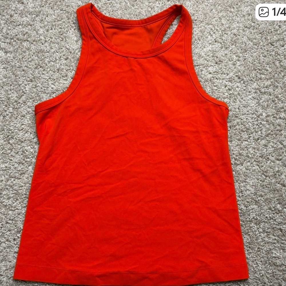 lululemon athletica (Solar Red) Orange Red Tank Top